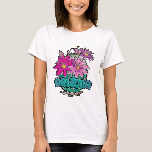 Camiseta Arizona Cactus Blooms (Anverso)