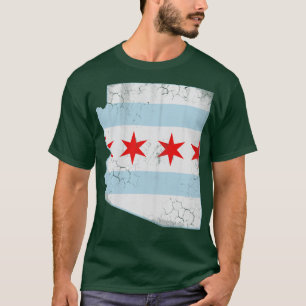Camiseta Arizona Chicago Map Flag Family Transplant Vacatio