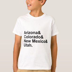 Camiseta Arizona Colorado Nuevo México Utah   Four Corners