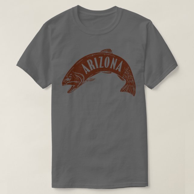 Camiseta Arizona Fish Wordmark Brown (Diseño del anverso)