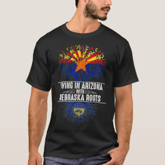 Camiseta Arizona Hogar Nebraska Roots Bandera del árbol est