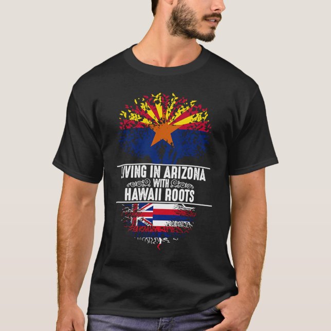Camiseta Arizona Home Hawaii Roots State Tree Flag Love (Anverso)
