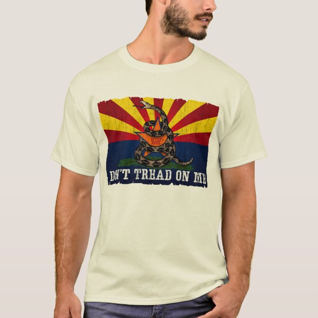 Camiseta Arizona: No pise en mí (el vintage) (Anverso)