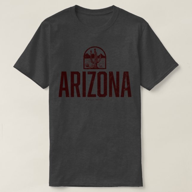 Camiseta Arizona Saguaro Brown (Diseño del anverso)