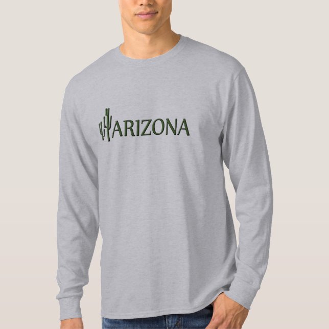 Camiseta Arizona Saguaro Cactus Long Sleeve (Anverso)