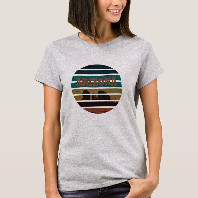 Camiseta Arizona Sedona paisaje vintage az sunset retro (Anverso)