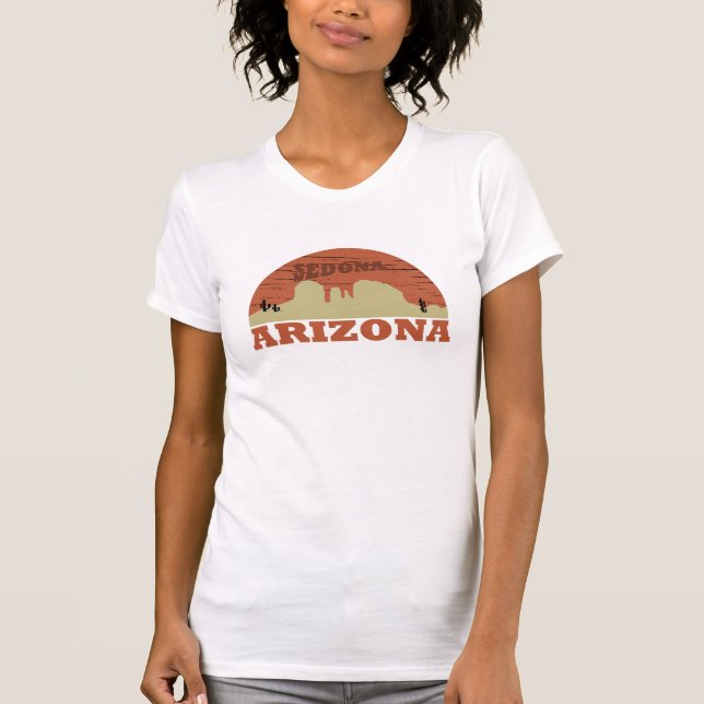 Camiseta Arizona Sedona paisaje vintage retro az (Anverso)