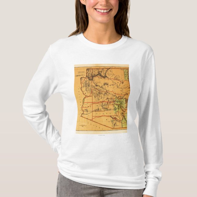 Camiseta Arizona TerritoryPanoramic MapArizona (Anverso)