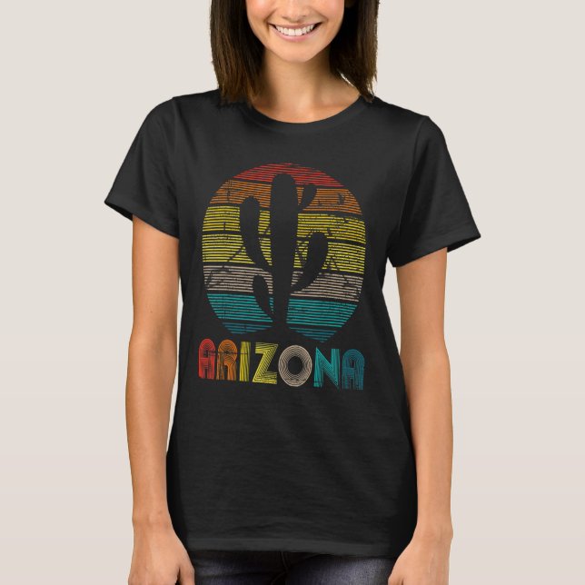 Camiseta Arizona Vintage Retro Hombres Mujeres AZ Gráfica (Anverso)
