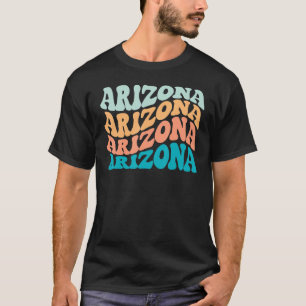 Camiseta Arizona Vintage Retro Wavy Groovy, amante de Arizo