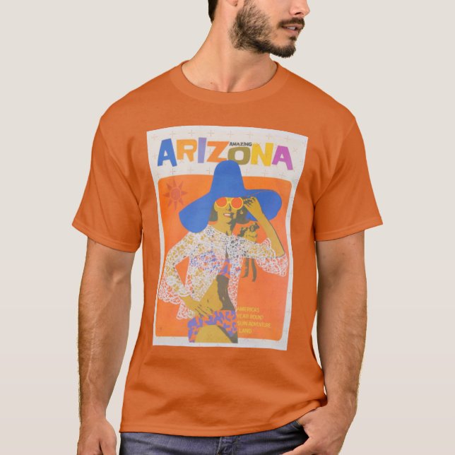Camiseta Arizona Vintage Travel Poster Arizona Vintage Trav (Anverso)