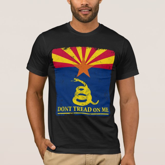 Camiseta Arizona y bandera de Gadsden (Anverso)