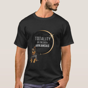 Camiseta ARKANSAS Eclipse Solar Total 2024 Gracioso Perro G