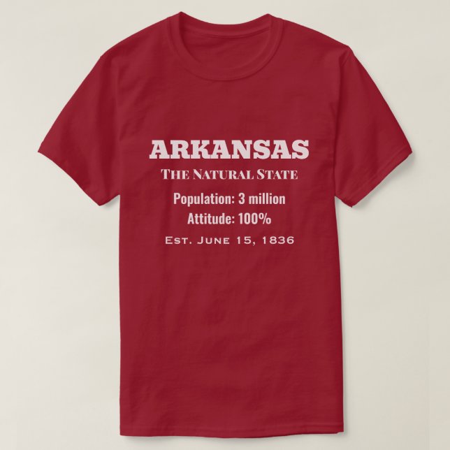 Camiseta Arkansas: El Estado Natural (Diseño del anverso)