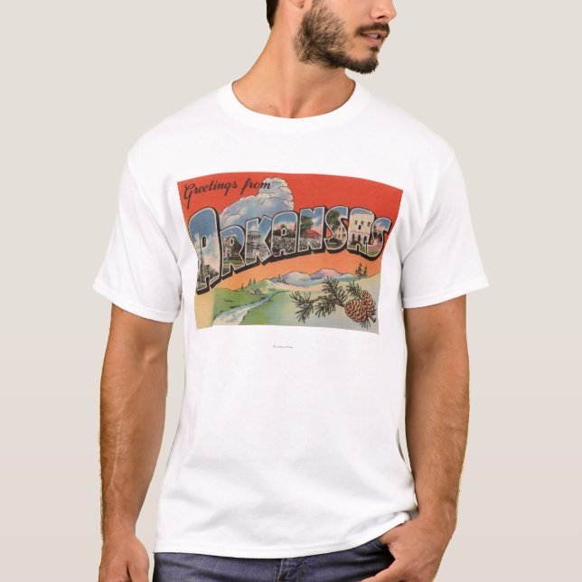 Camiseta Arkansas (escena) del paisaje - letra grande (Anverso)