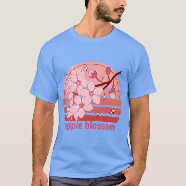 Camiseta Arkansas Estado Apple Blossom Flower Rainbow Stick (Anverso)