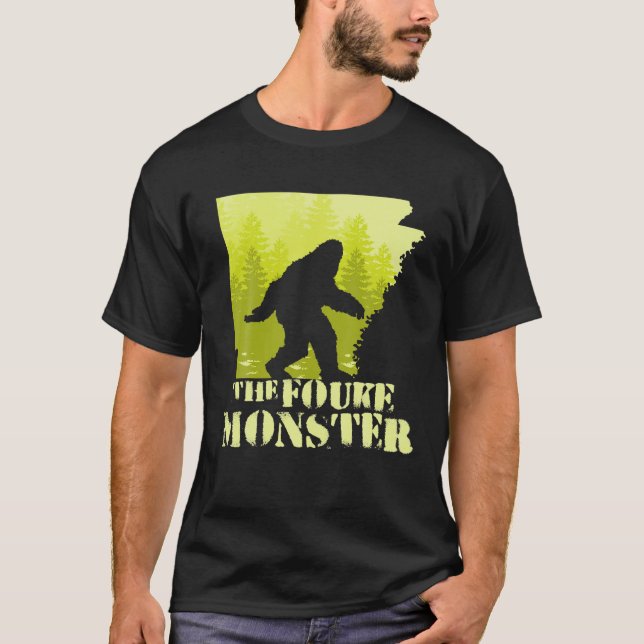 Camiseta Arkansas Fouke Monster Sasquatch Bigfoot T Shirt (Anverso)