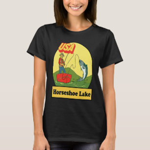 Camiseta Arkansas Horseshoe Lake Estados Unidos Pesca Retro