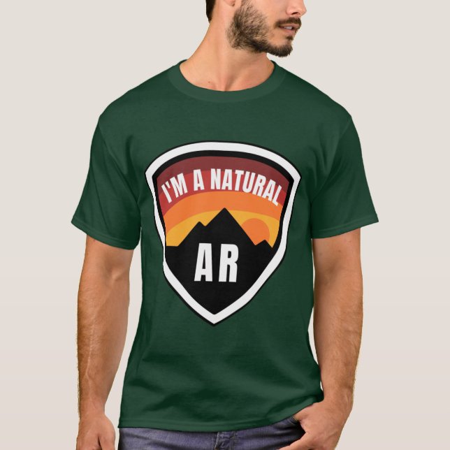 Camiseta Arkansas Im a Natural Badge (Anverso)