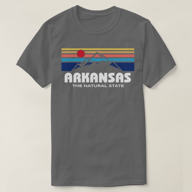 Camiseta Arkansas La Montaña Retro Natural Del Estado (Diseño del anverso)