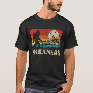 Camiseta Arkansas Montañas Bigfoot Vintage Senderismo Campi