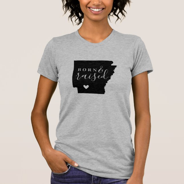 Camiseta Arkansas Nació y creció el té del estado (Anverso)