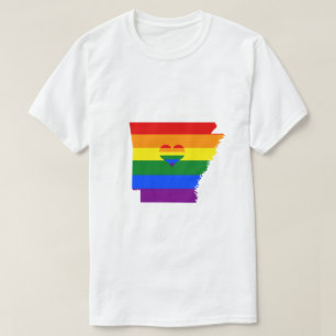 Camiseta Arkansas Orgullo Gay Bandera Arcoiris Diseño GLBTQ