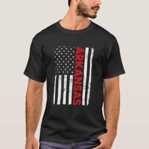 Camiseta Arkansas Orgullo Retro Vieja Bandera Americana