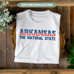 Camiseta Arkansas Patriótico El Personalizado del Estado Na