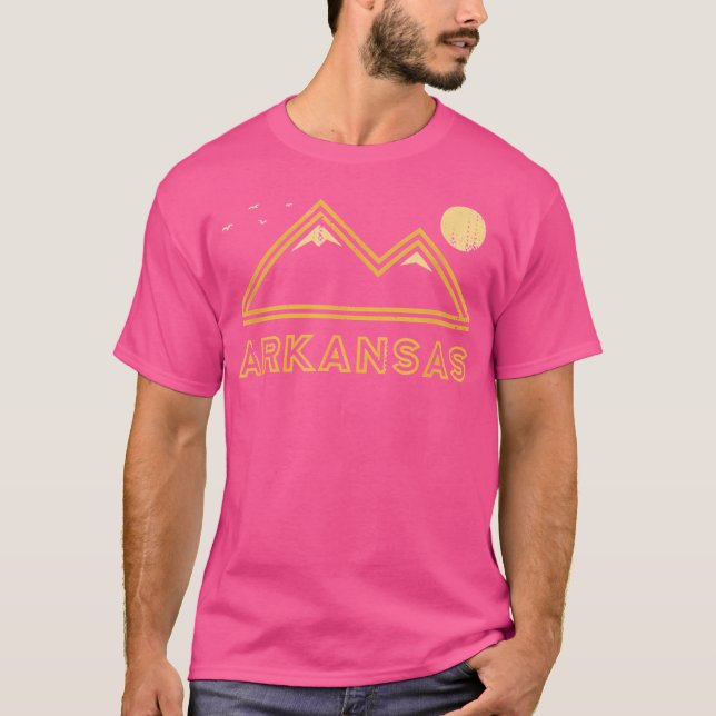 Camiseta Arkansas Souvenir Senderismo Montañas Sunset Vinta (Anverso)