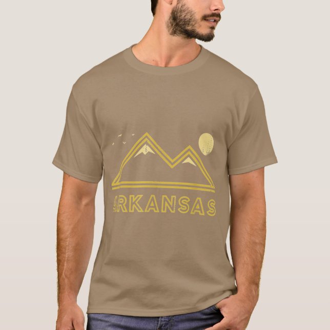 Camiseta Arkansas Souvenir Senderismo Montañas Sunset Vinta (Anverso)