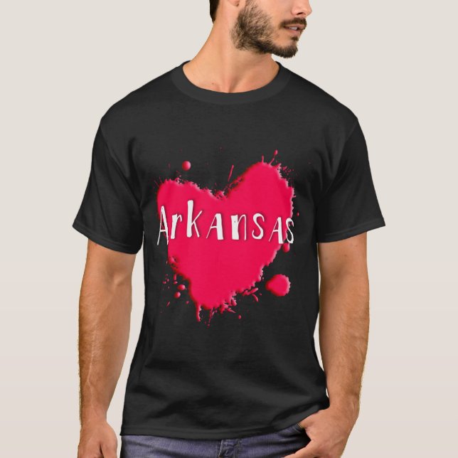Camiseta Arkansas Splash Heart Arkansas (Anverso)