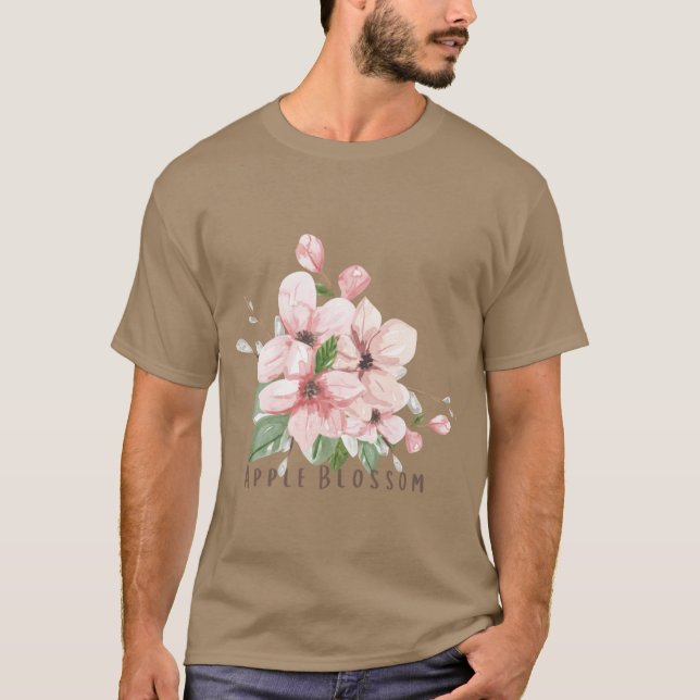 Camiseta Arkansas State Apple Blossom Flor acuarela Sti (Anverso)