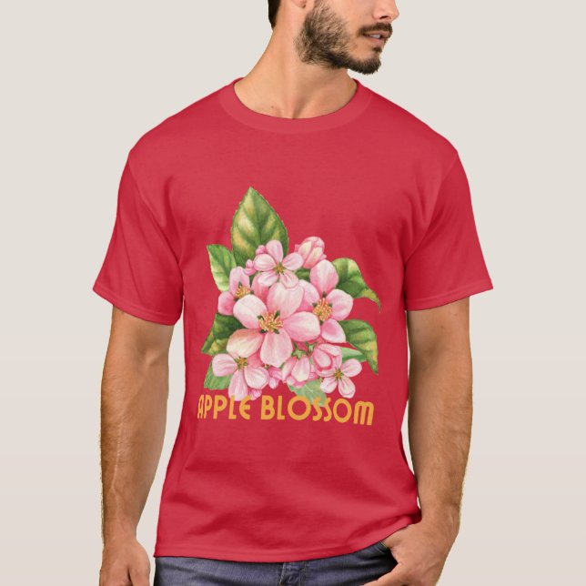 Camiseta Arkansas State Apple Blossom Flor acuarela Sti (Anverso)