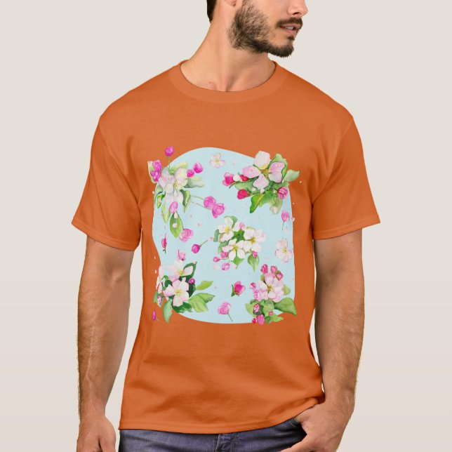 Camiseta Arkansas State Apple Blossom Flower Watercolor Sti (Anverso)