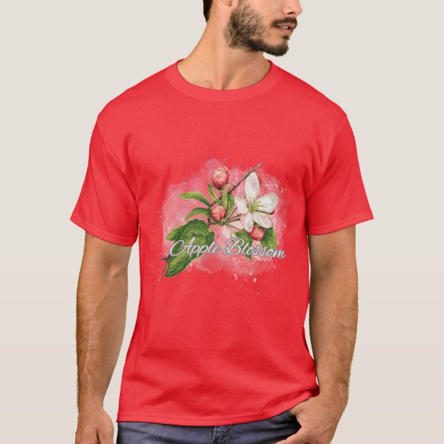 Camiseta Arkansas State Apple Blossom Flower Watercolor Sti (Anverso)