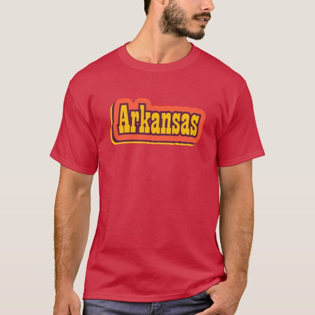 Camiseta Arkansas State of America Retro Typography Oversiz (Anverso)