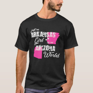 Camiseta Arkansas, un chica de Arkansas en Arizona