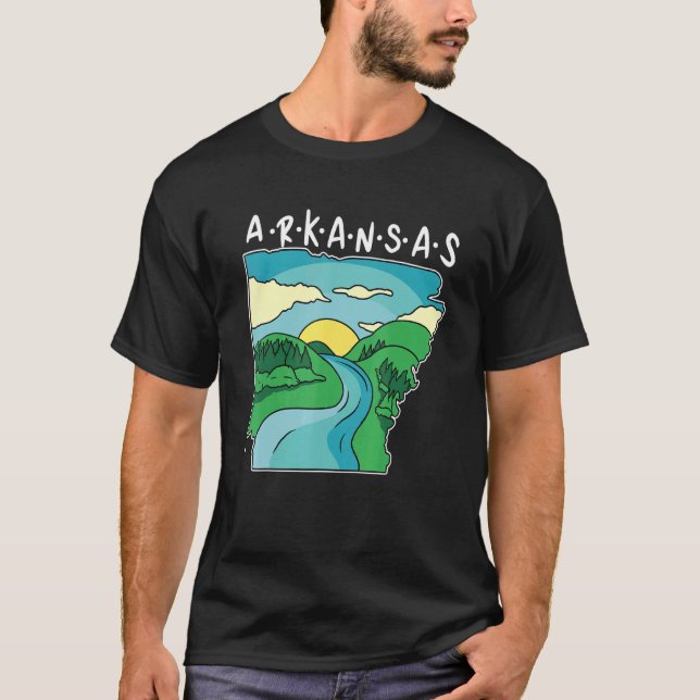 Camiseta Arkansas Vacaciones Estatales Estadounidenses (Anverso)