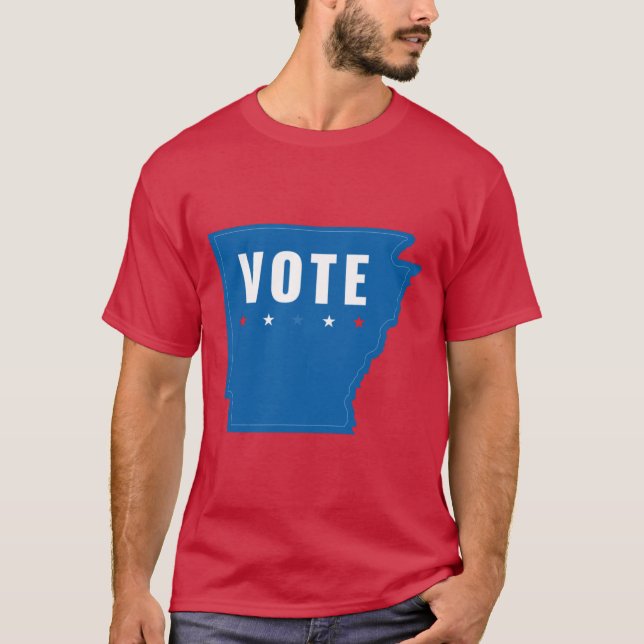Camiseta Arkansas vota patriotismo democrático azul (Anverso)