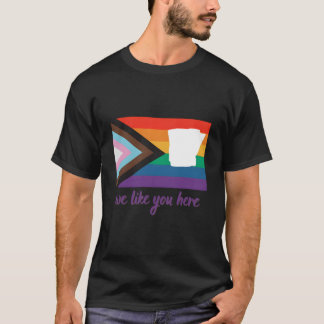 Camiseta Arkansas- We Like You Here- Progress Pride Flag