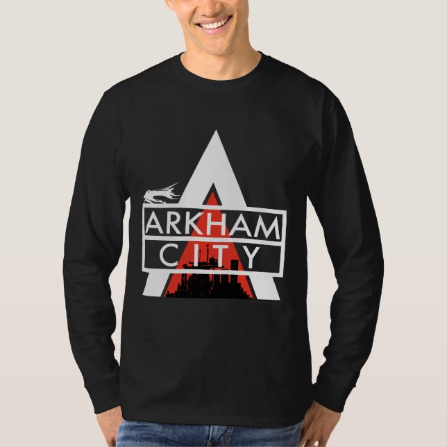 Camiseta Arkham City Logo White (Anverso)