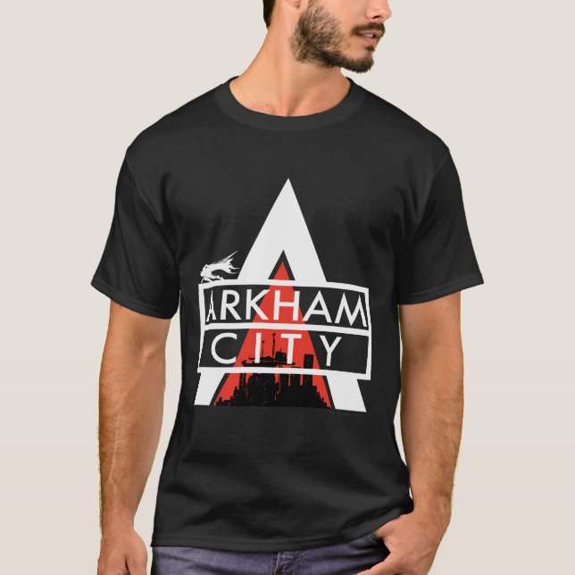 Camiseta Arkham City Logo White (Anverso)