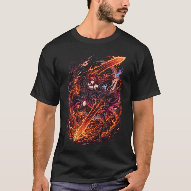 Camiseta Arknights Endfield Laevatein Qingming Espada Silen (Anverso)