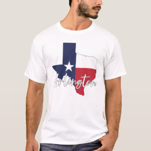 Camiseta Arlington, Texas Flag Map White