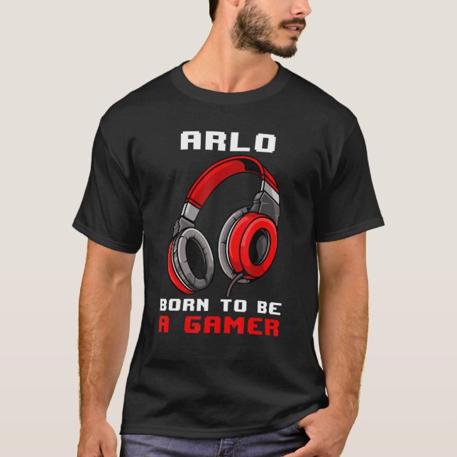 Camiseta Arlo Nació Para Ser Un Jugador Personalizado (Anverso)