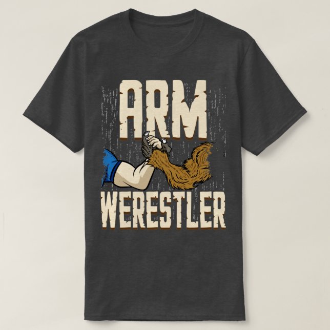 Camiseta Arm Werestler Funny Pun Halloween Arm Wrestler (Diseño del anverso)