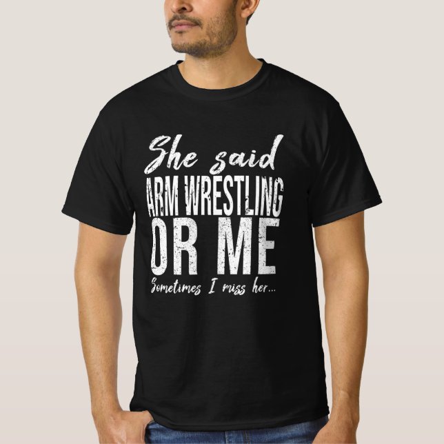 Camiseta Arm Wresting regalo deportivo divertido (Anverso)