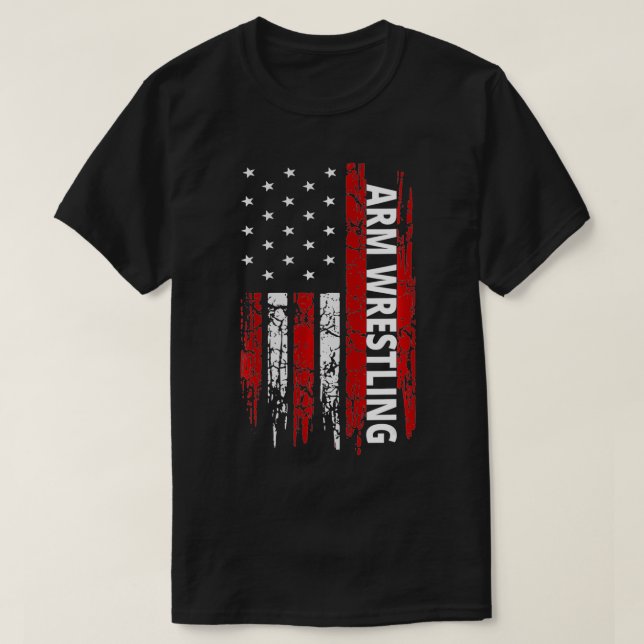 Camiseta Arm Wrestling USA Flag Armwrestling  (Diseño del anverso)