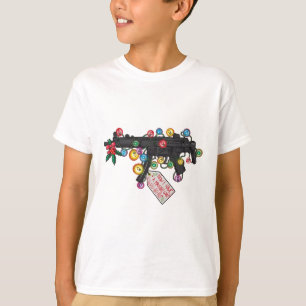 Camiseta Arma Ahora Tengo Una Ametralladora Ho-ho-ho Navida